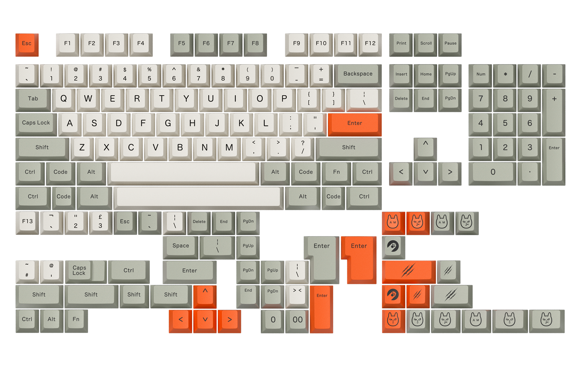 Angry Miao 021C Keycap Set - Angry Miao