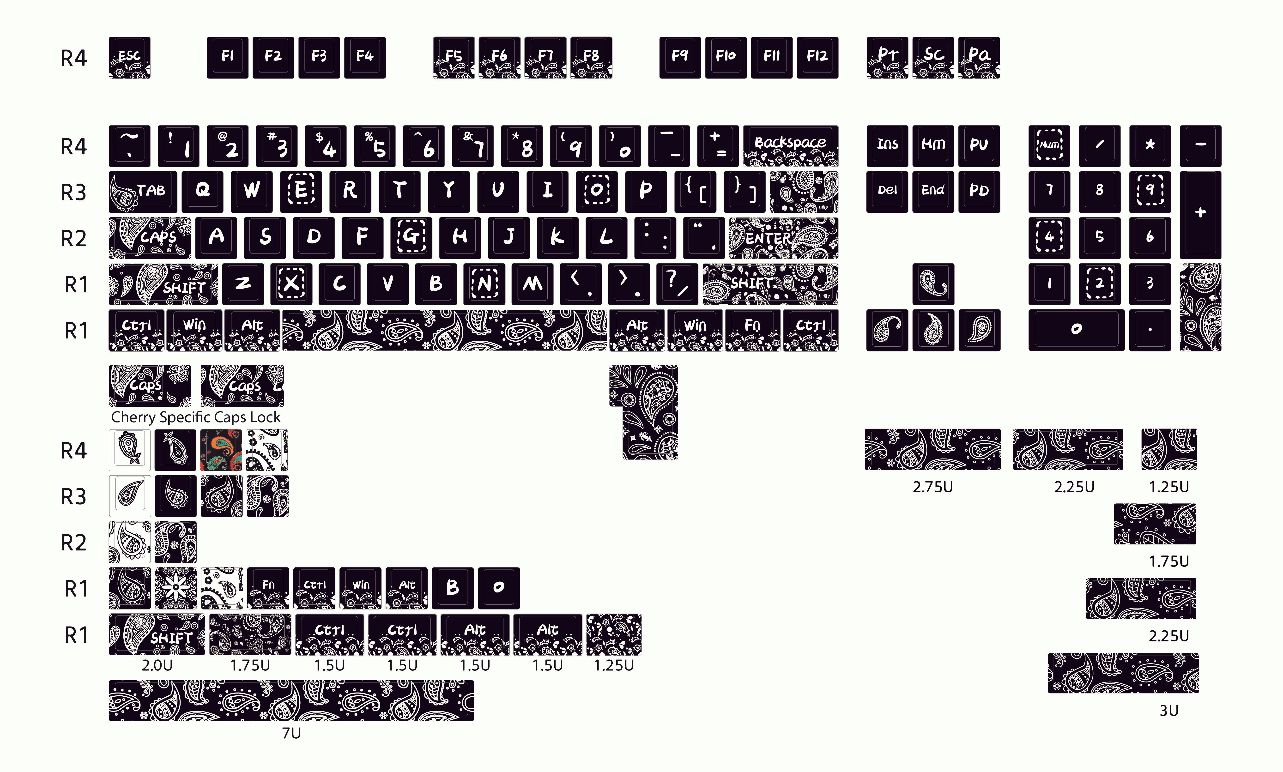Paisley Keycap Set - Angry Miao