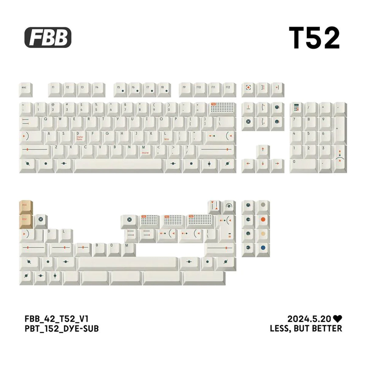 FBB T52 V1 Keycap Set - Angry Miao