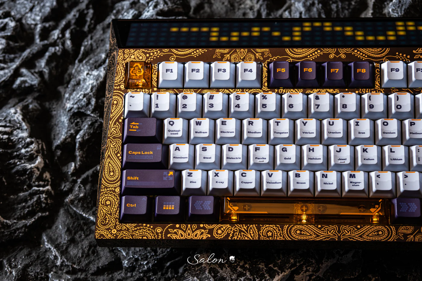 CYBERBOARD Gold Paisley Limited Edition + WINSHOP Coiled Aviator Cable Combo - Angry Miao