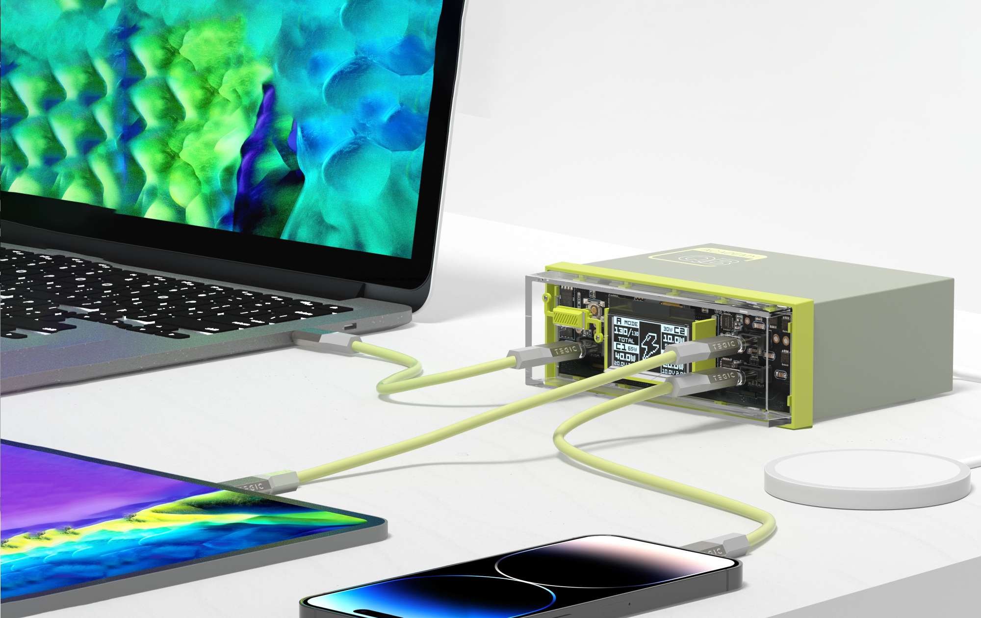 TEGIC QUICKBEE 4 Ports 130W Desktop Charging Station - Angry Miao