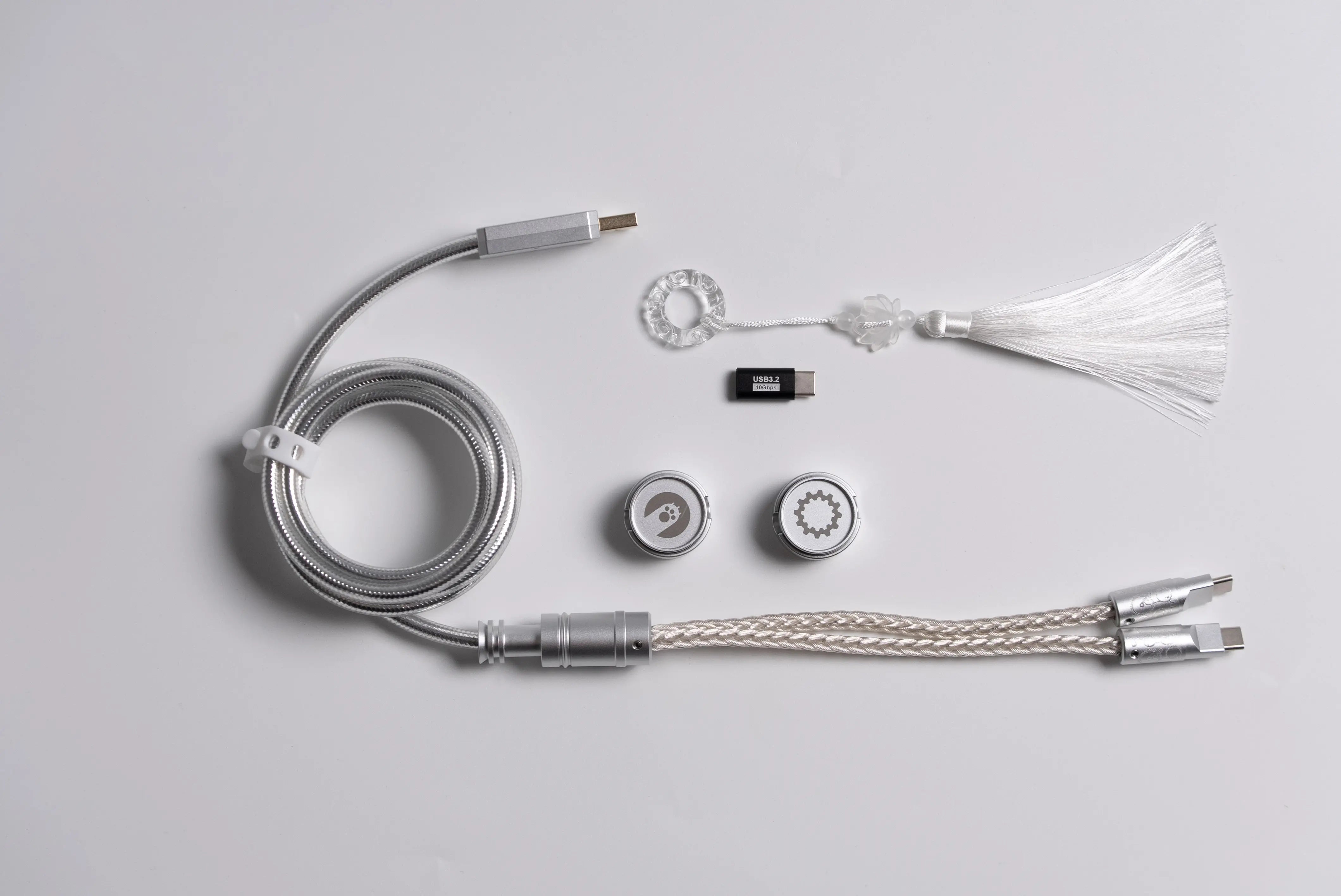 AM x WINSHOP Split Dual 8K Braided Metal + OCC Gaming Cable - Angry Miao