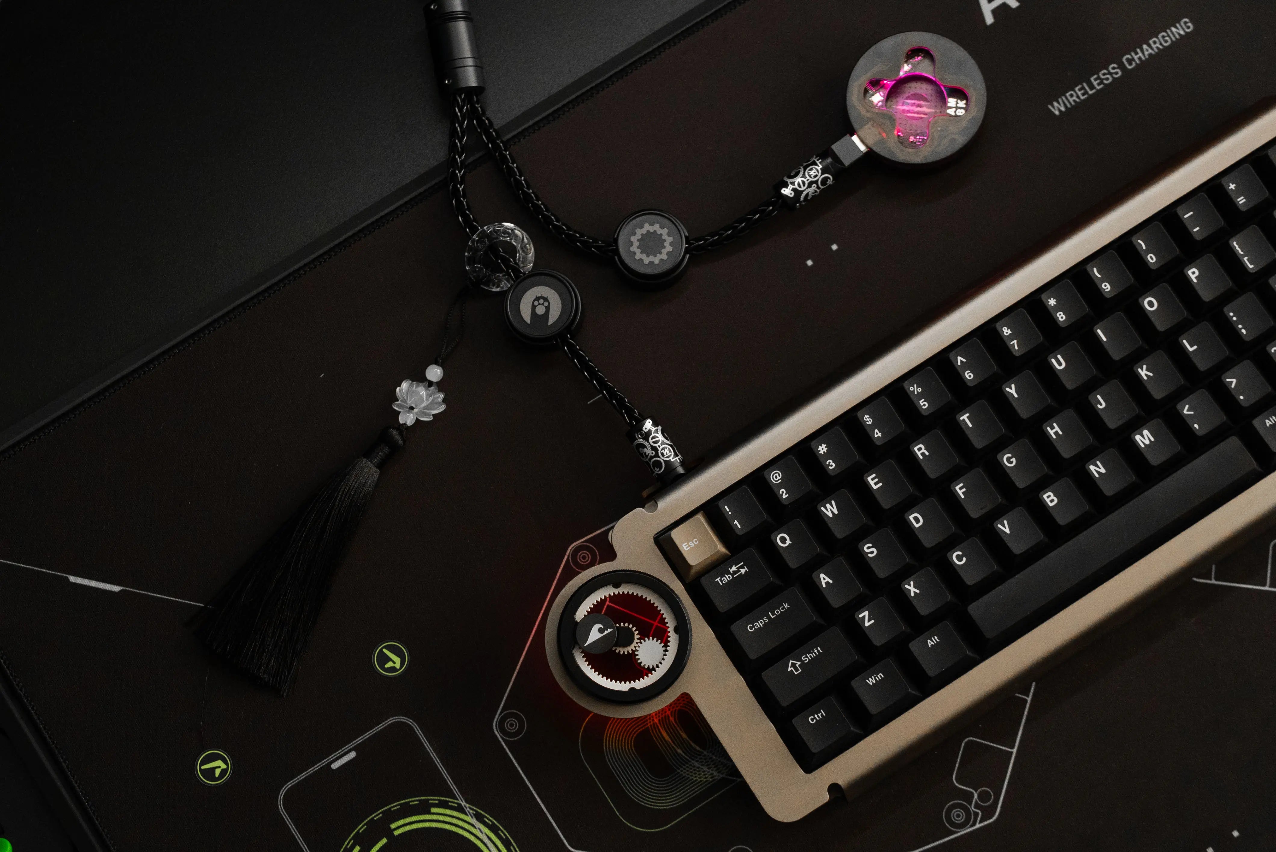 AM x WINSHOP Split Dual 8K Braided Metal + OCC Gaming Cable - Angry Miao