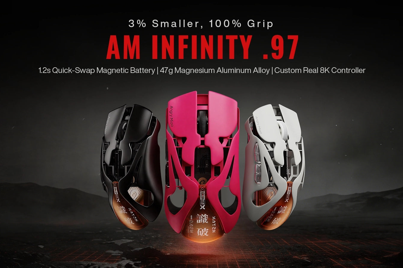 AM INFINITY .97 : Wireless Ultralight Magnesium Alloy Gaming Mouse - Angry Miao