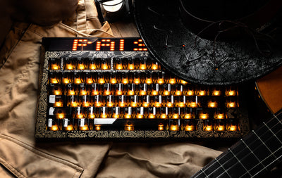 CYBERBOARD Gold Paisley Limited Edition + WINSHOP Coiled Aviator Cable Combo - Angry Miao