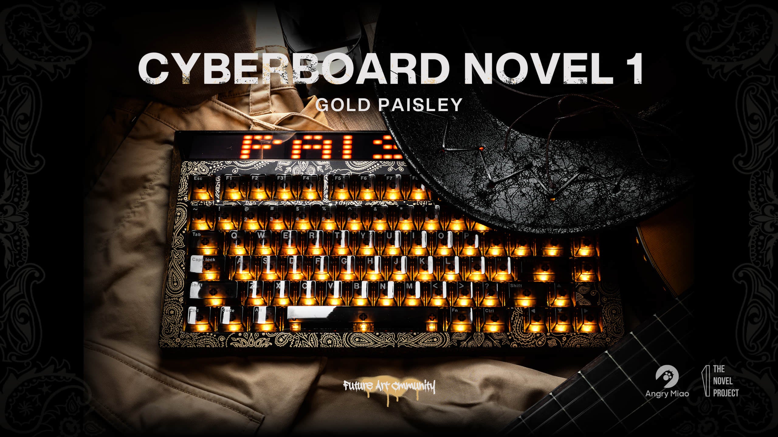 CYBERBOARD Novel Project - Gold Paisley