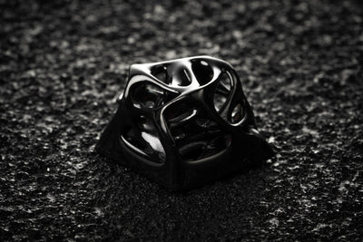 Ellipsis "Avant Silver Grind" Artisan keycap - Angry Miao