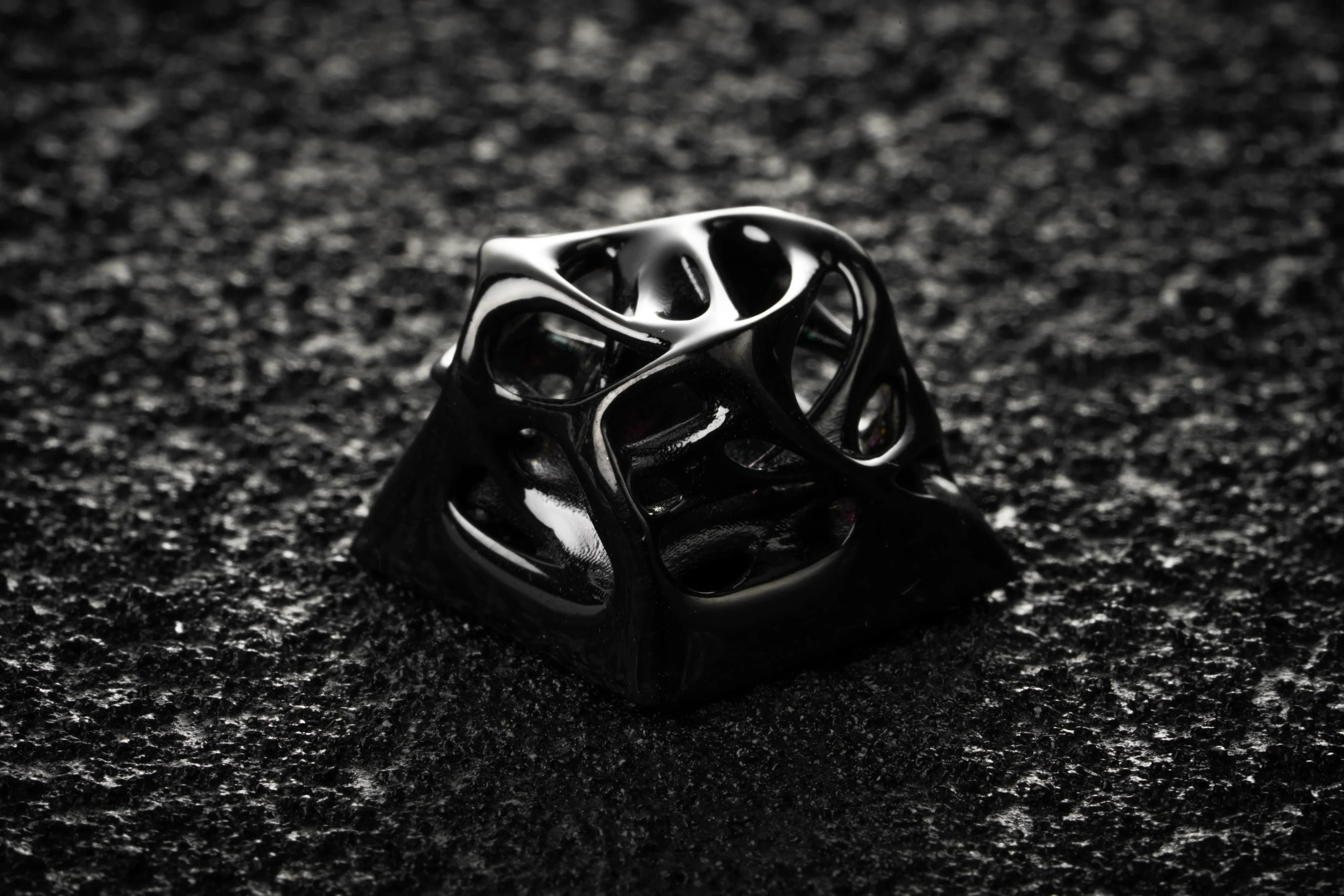 Ellipsis "Avant Silver Grind" Artisan keycap