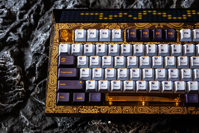 CYBERBOARD Gold Paisley Limited Edition + WINSHOP Coiled Aviator Cable Combo - Angry Miao
