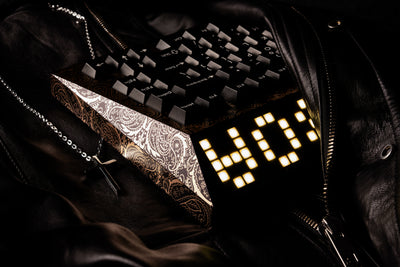 CYBERBOARD Gold Paisley Limited Edition + WINSHOP Coiled Aviator Cable Combo - Angry Miao
