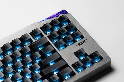 Relic80 frost keycaps blue backlit hero