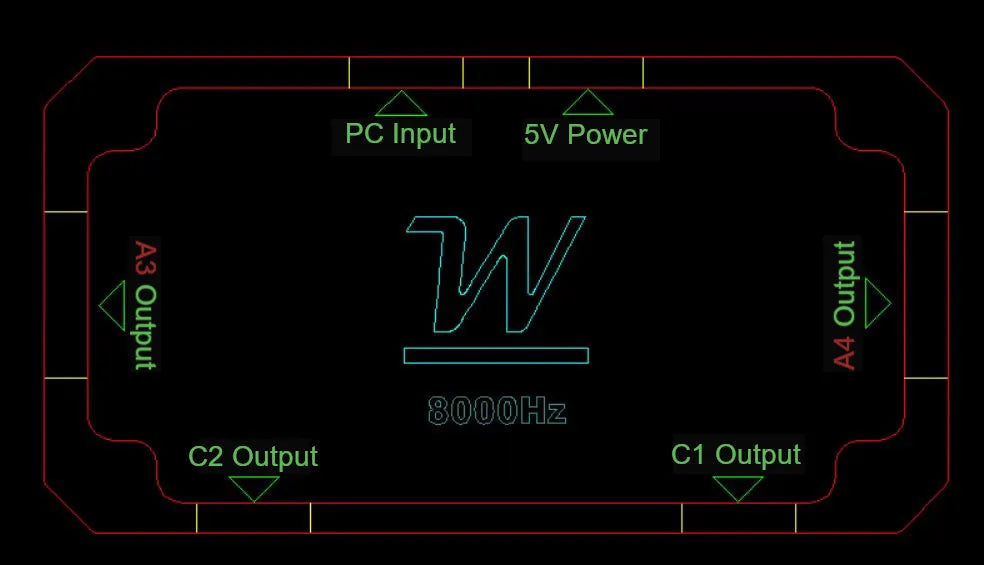 WINSHOP HUB 2 to 4 Gaming Cable for Retro 63 RT