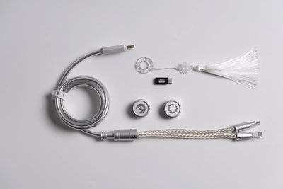 AM x WINSHOP Split Dual 8K Braided Metal + OCC Gaming Cable - Angry Miao
