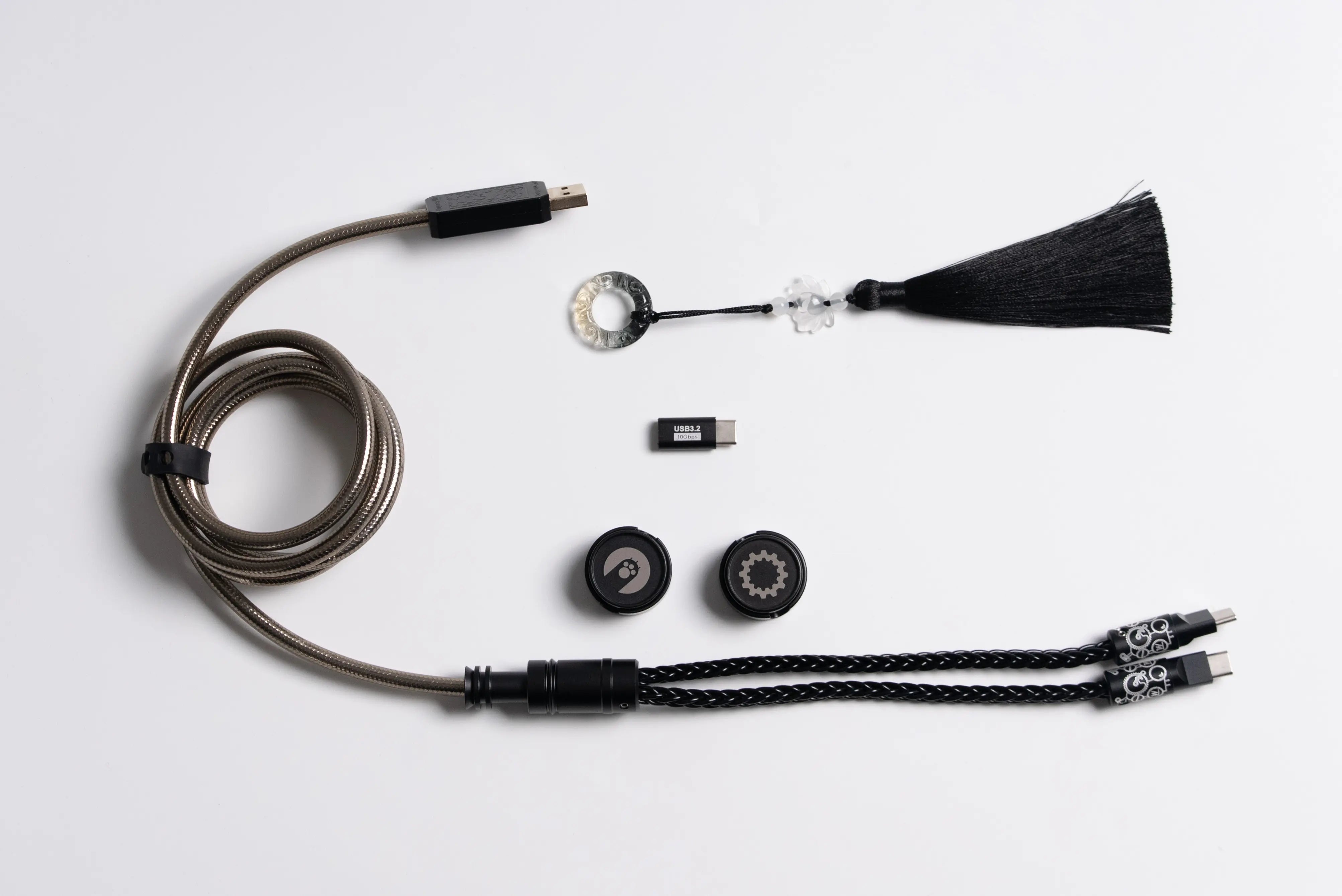 AM x WINSHOP Split Dual 8K Braided Metal + OCC Gaming Cable - Angry Miao