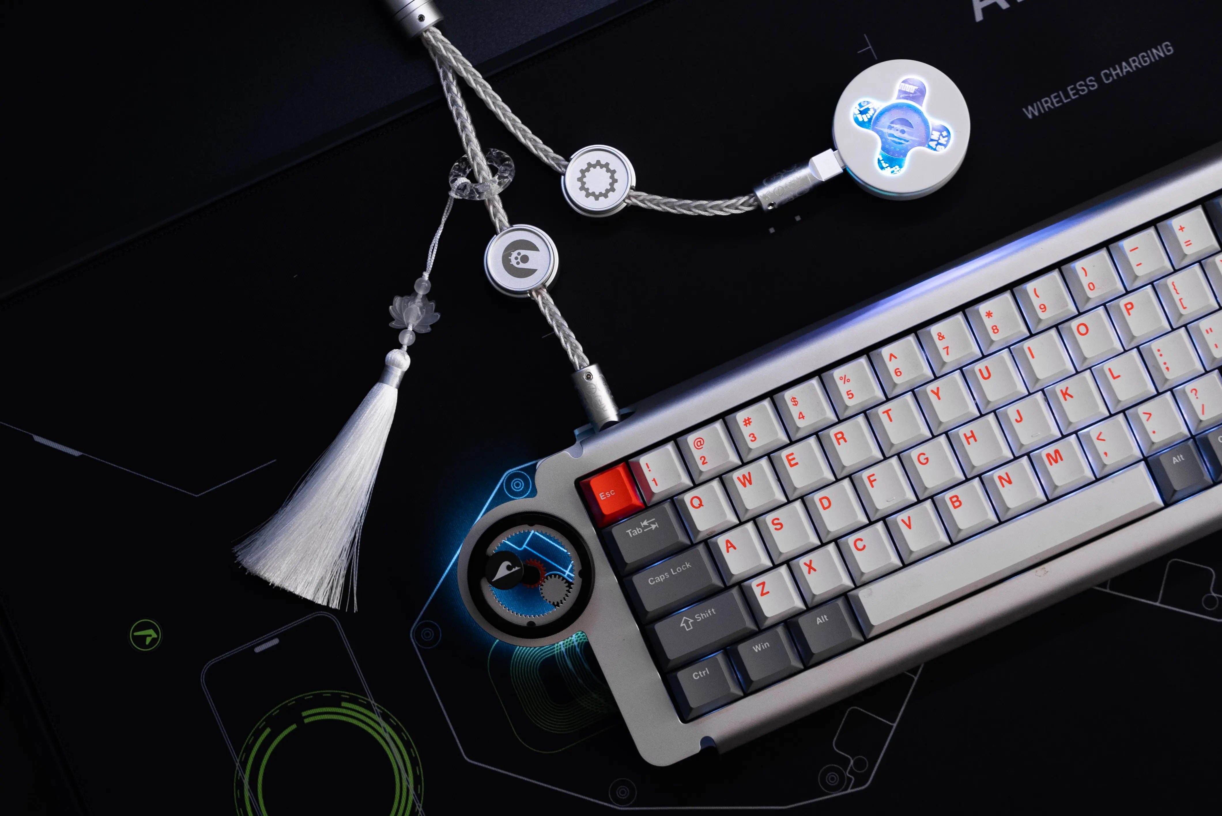 AM x WINSHOP Split Dual 8K Braided Metal + OCC Gaming Cable - Angry Miao