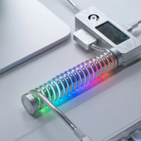 AM x WINSHOP PixelGlow Hub Coiled Cable — Custom Display & Glow - Angry Miao