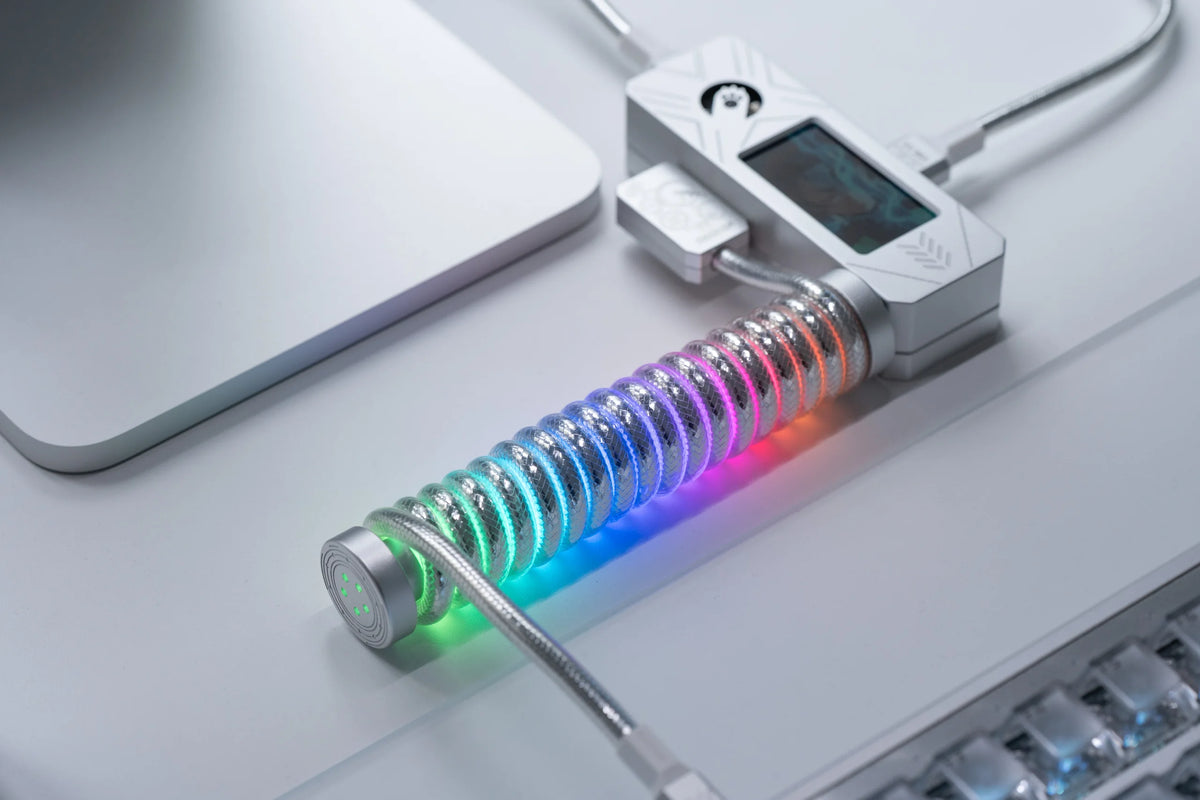 AM x WINSHOP PixelGlow Hub Coiled Cable — Custom Display & Glow