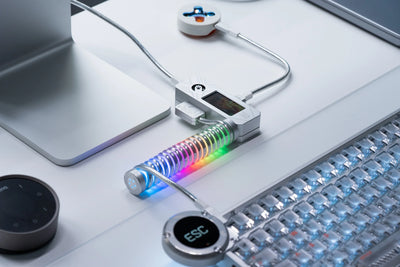 AM x WINSHOP PixelGlow Hub Coiled Cable — Custom Display & Glow