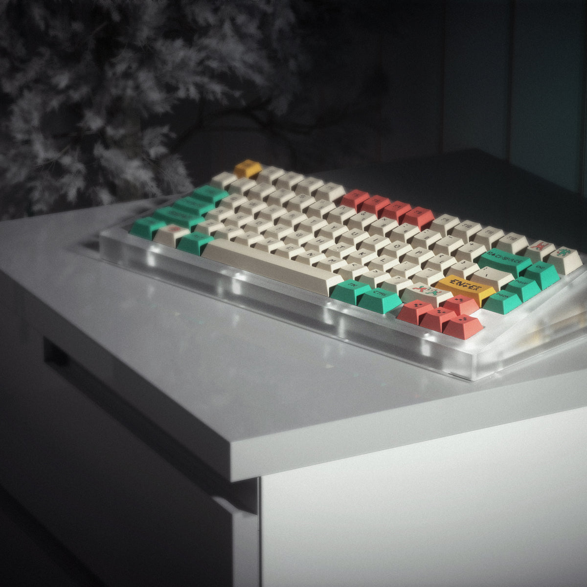 Angry Miao Cyberboard Xmas Special Wireless Keyboard White - GB